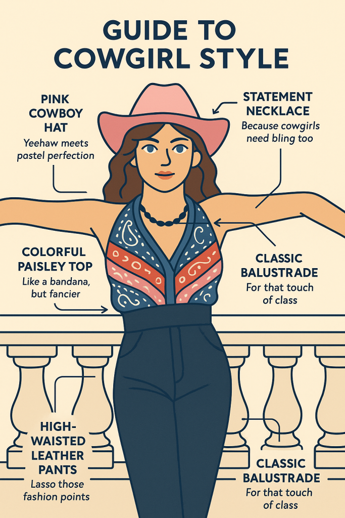 Vintage Cowgirl Outfit in Infographics