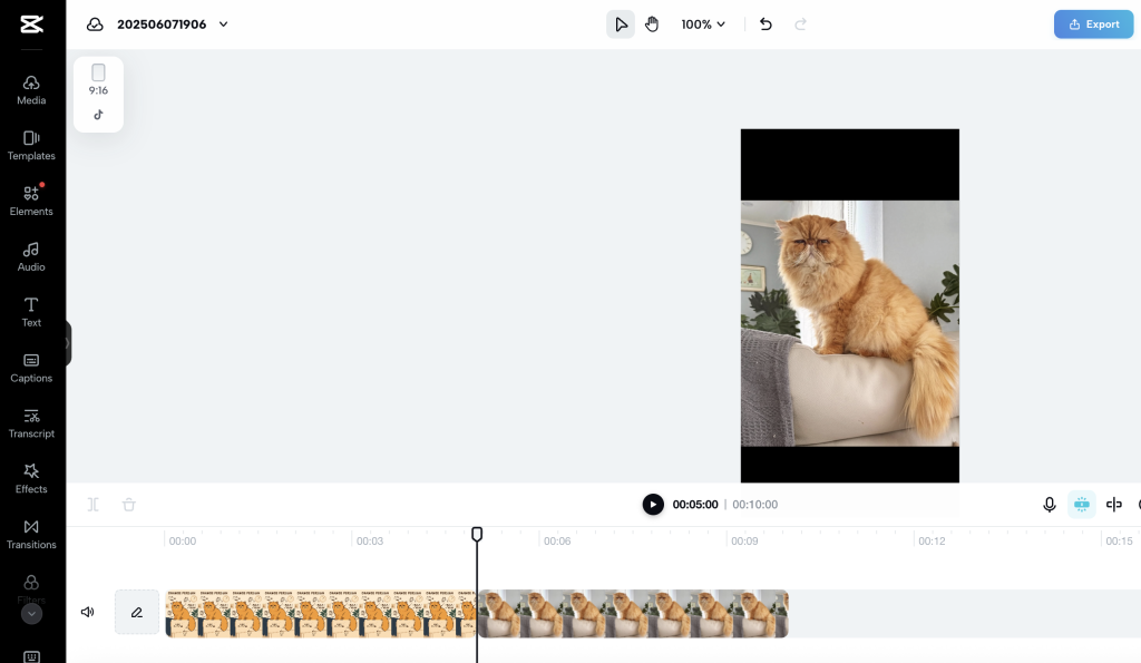 capcut interface